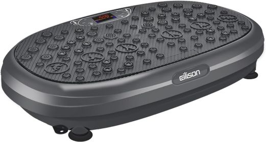 EILISON FitMax 3D XL Vibration Plate Exercise Machine - Whole Body Workout Vibration Platform w/Loop Bands (Color: BLACK)