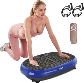 EILISON FitMax 3D XL Vibration Plate Exercise Machine - Whole Body Workout Vibration Platform w/Loop Bands (Color: Blue)