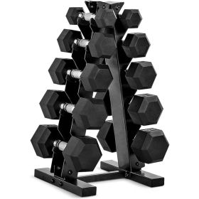 Dumbbell Dumbbell Set With Rack | Multiple Options in 150lbs and 210lbs Weights Large Fitness Equipment Body Building Sports (Color: Chrome Handles)